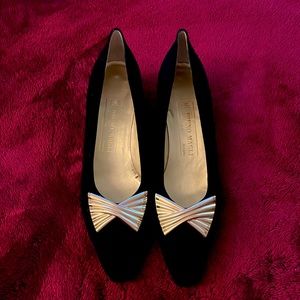 New Black and Gold Bruno Magli 1.5 inch heels